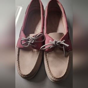 Sperry Two-Tone Pink and Beige Boat Shoes